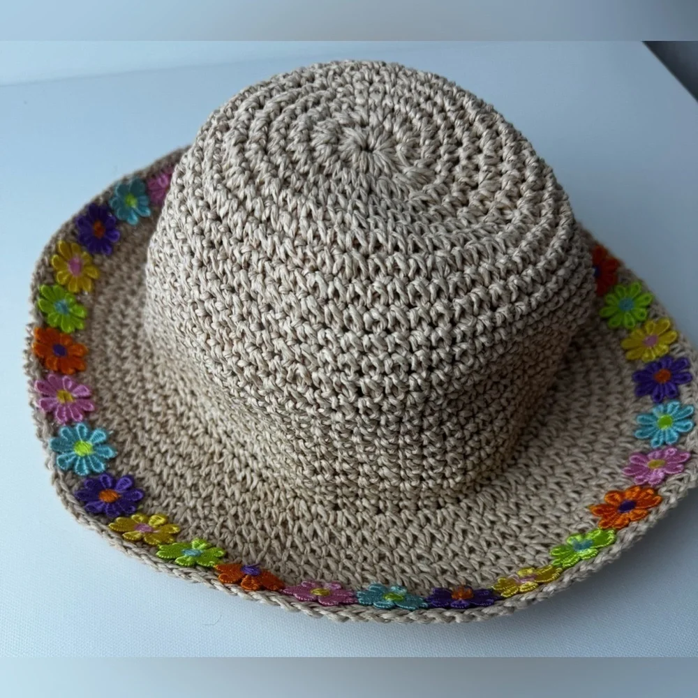 Kids Floral Crochet Hat